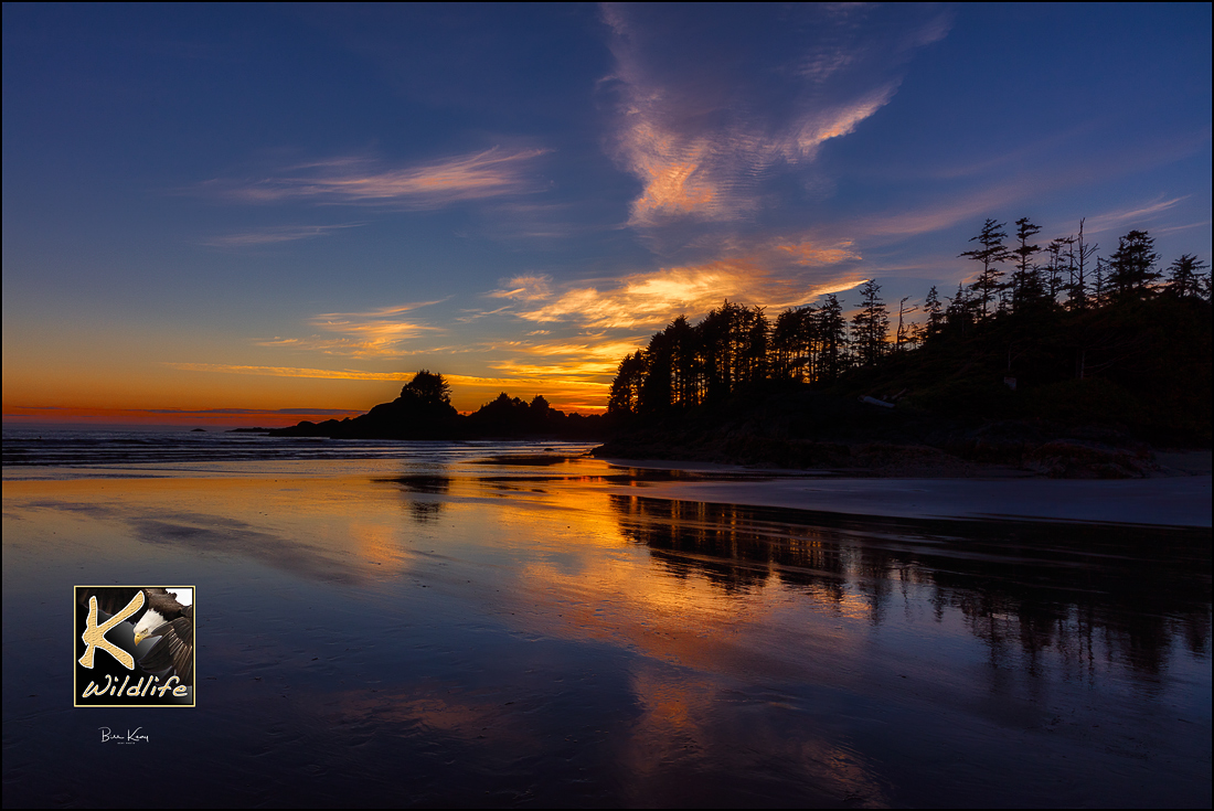 COX BAY beach at sunset