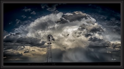 windmill in approching storm