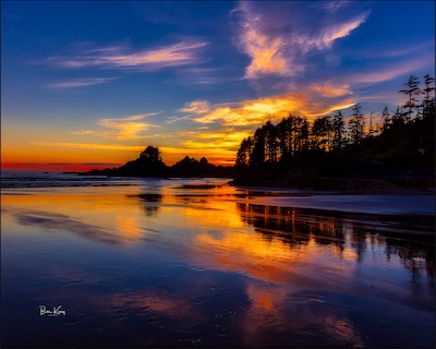 Cox Bay beach sunset